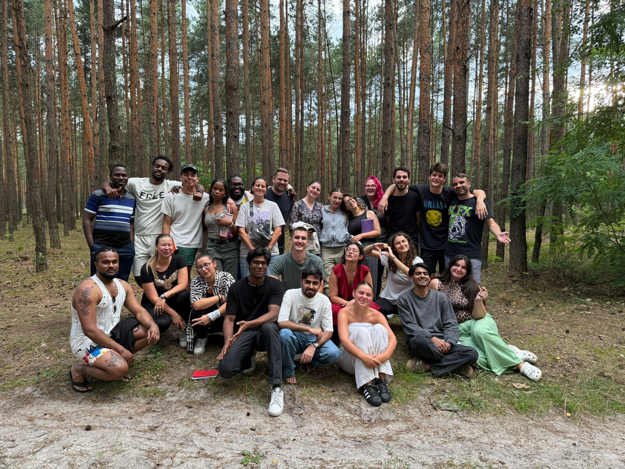 Group photo in the forrest